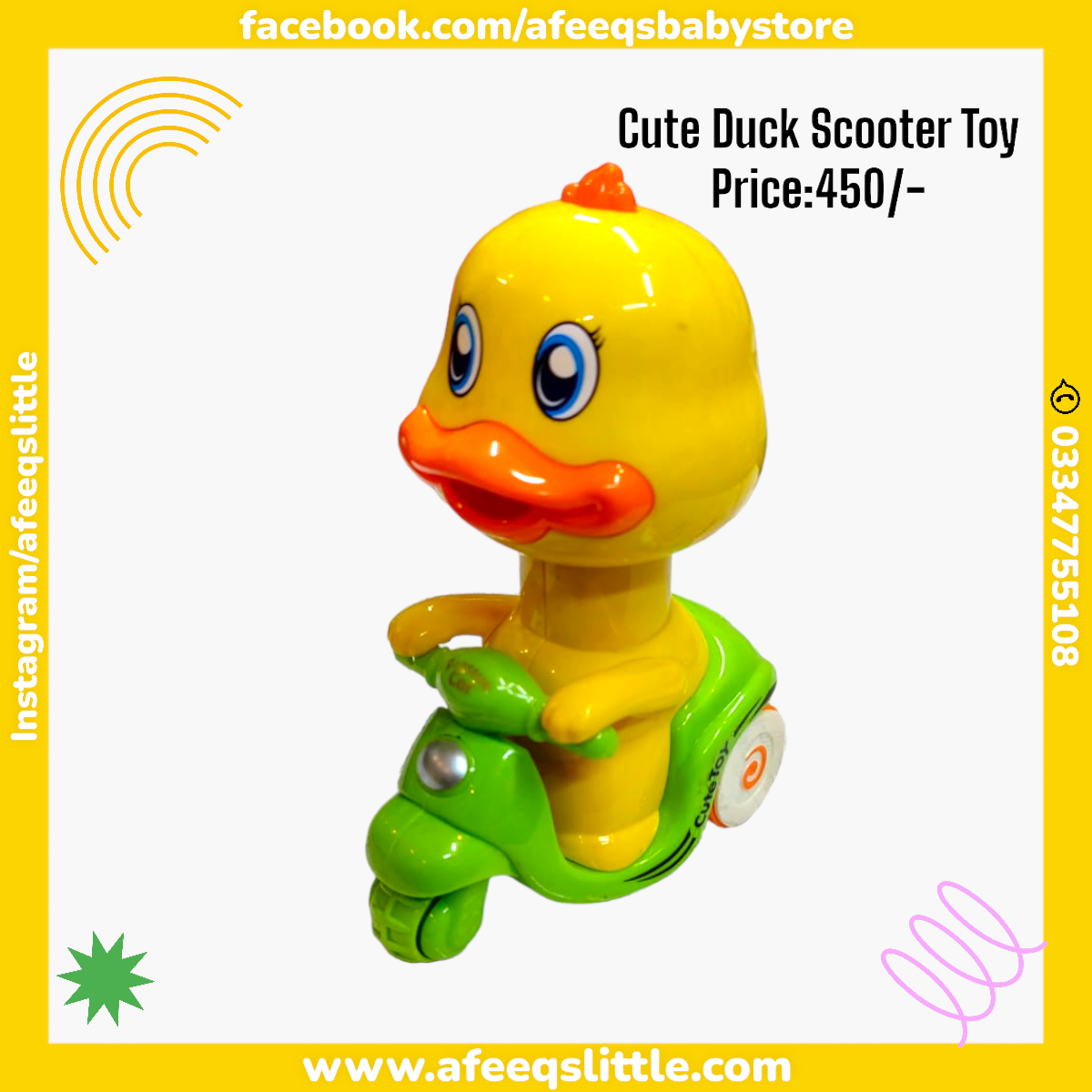 Cute Duck Scooter Toy