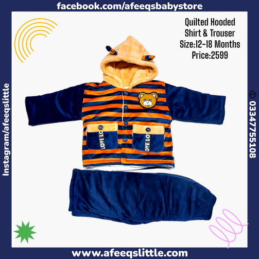 Baby Quilted Hooded Suit