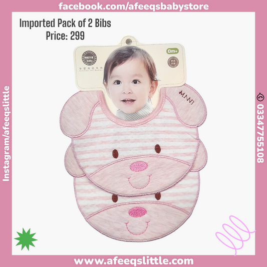 Imported Pack of 2 Bibs