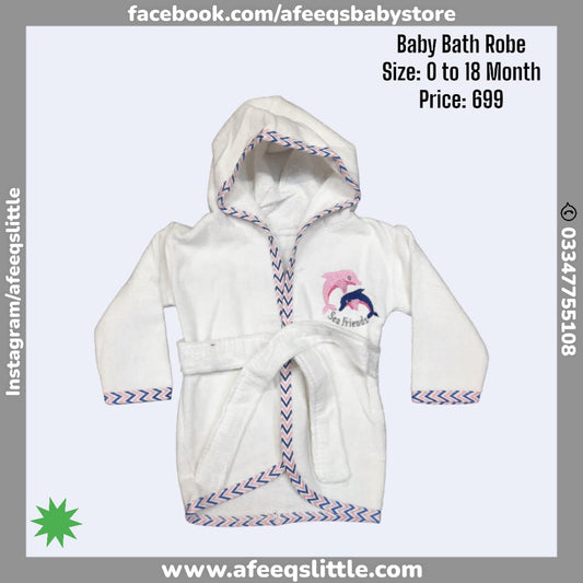 Baby Bathrobe White