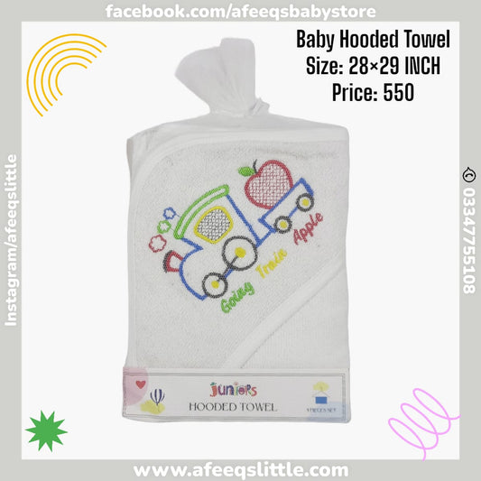 Car Character Baby Hooded Bath Towel