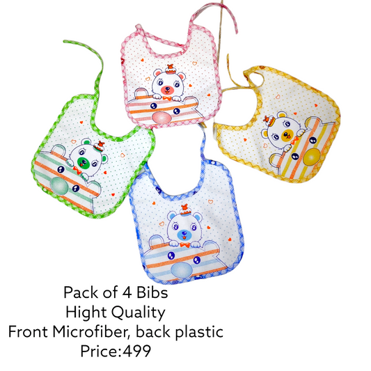 Pack of 4 Microfiber Bibs