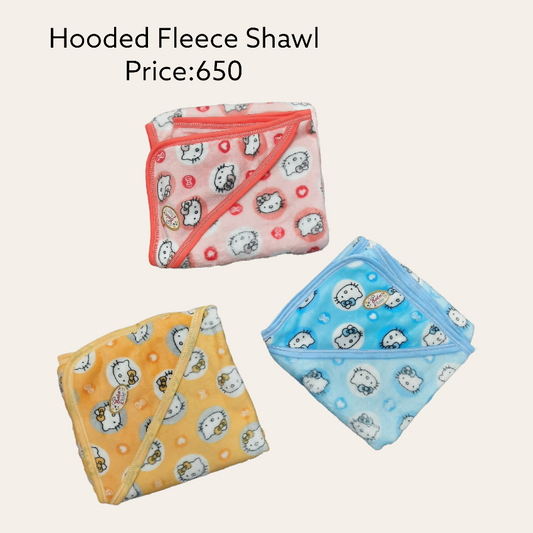Kitty Hooded Fleece Shawl