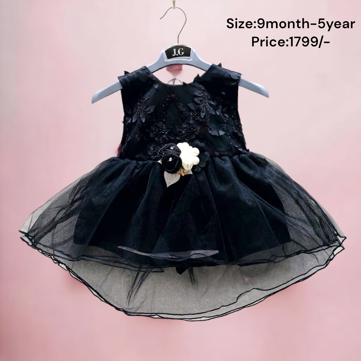 Premium Girl Frock Black